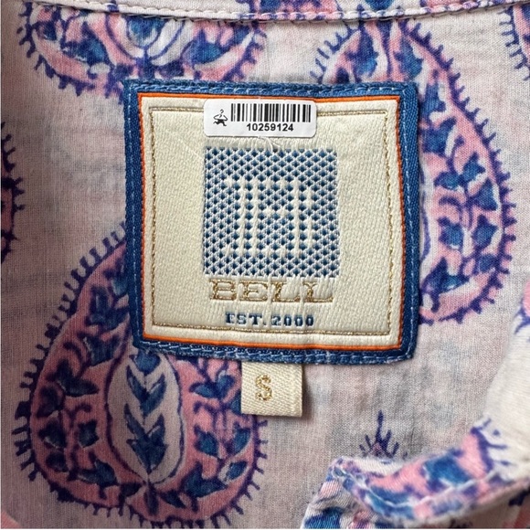 Bell by Alicia Bell Pink Blue Paisley Cotton and Silk Maxi Dress Small - Picture 5 of 12